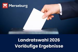 Beitragsbild Vorläufige Ergebnisse der Landratswahl 2026 © Pressestelle eine Hand, die einen Stimmzettel in die Wahlurne steckt und der Titel des Artikels